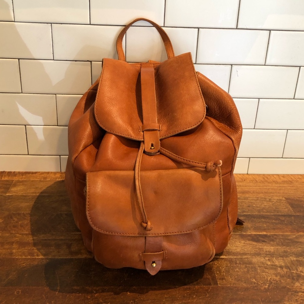 Madewell Brown Backpack Real Genuine Leather